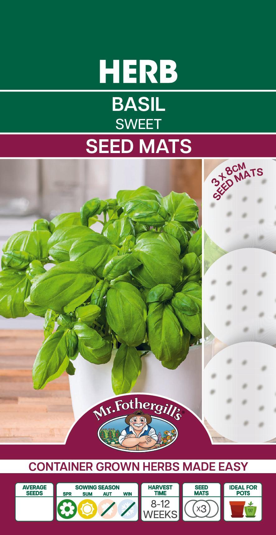 Basil Sweet Genovese Seed Mat