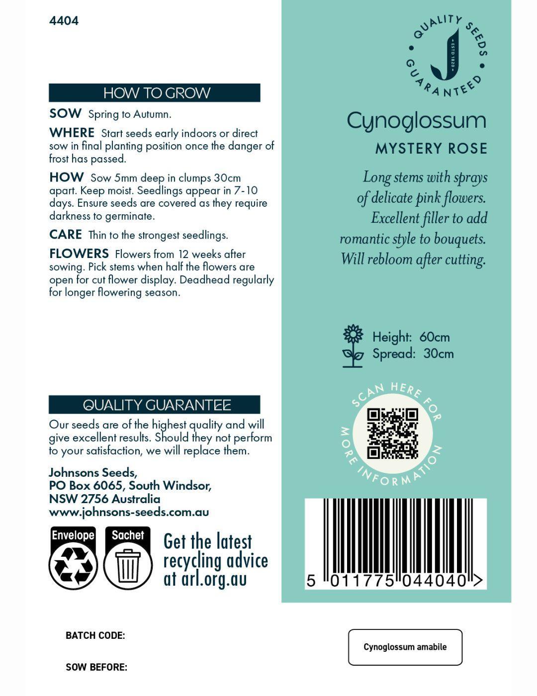 Cynoglossum Mystery Rose Seeds