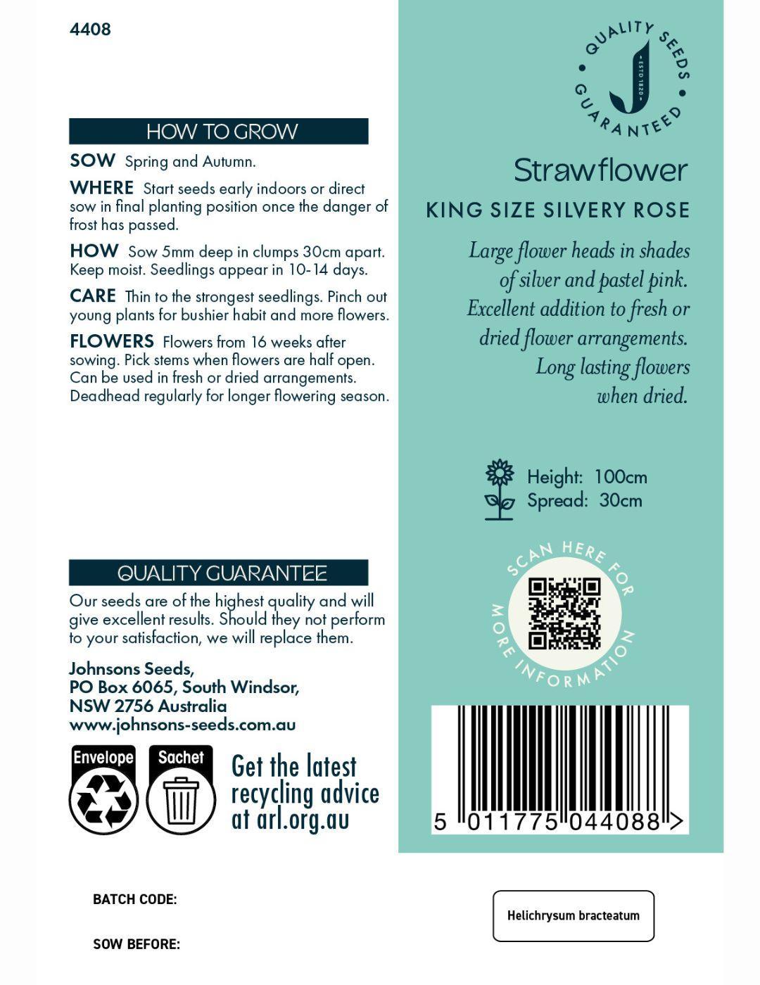 Strawflower King Size Seeds