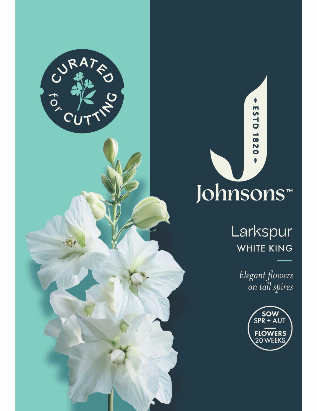 Larkspur White King Seeds