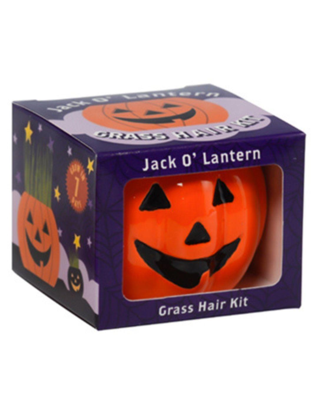 Grass Hair Kit - Halloween Pumpkin (Jack O Lantern)
