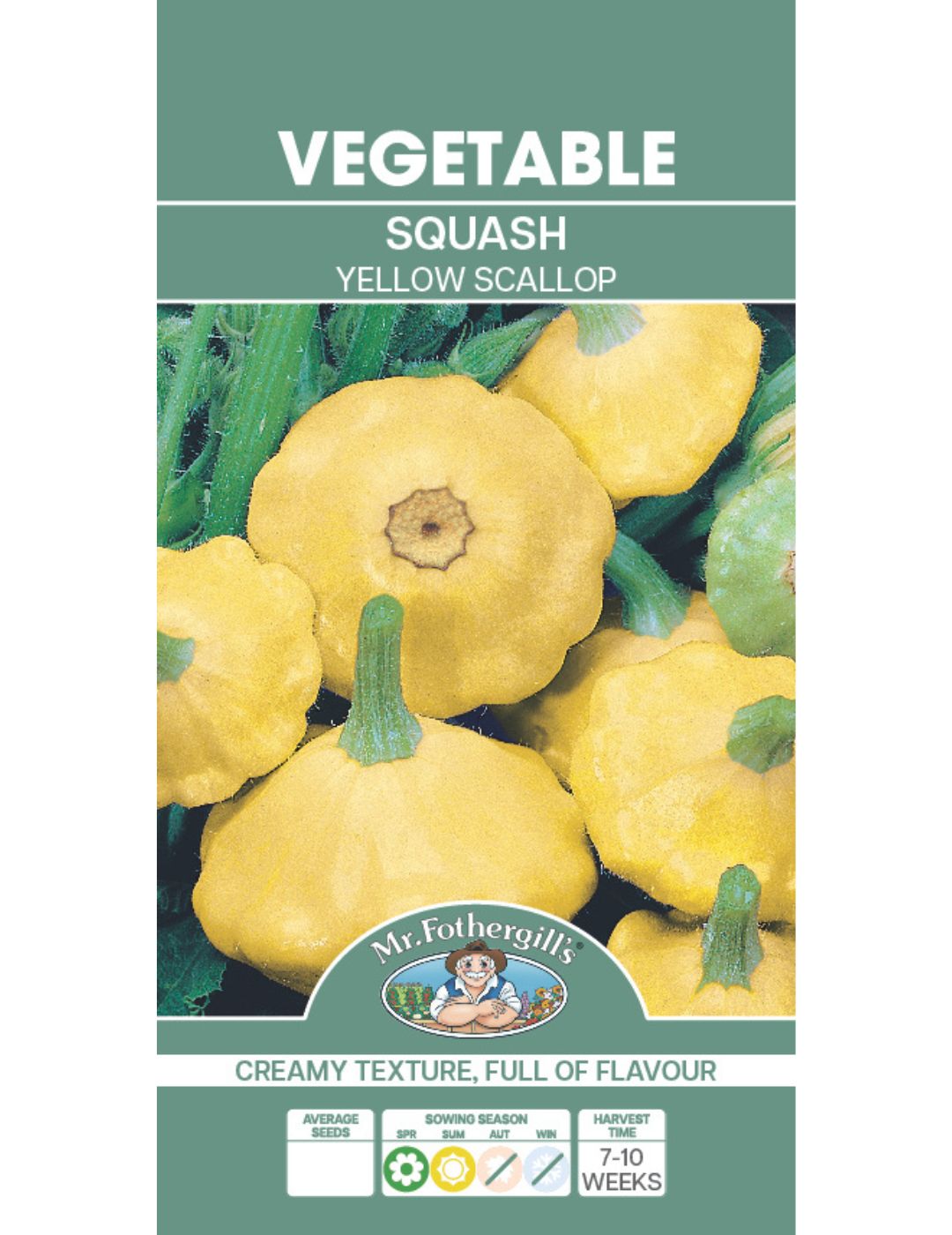 Yellow Scallop Squash Seeds