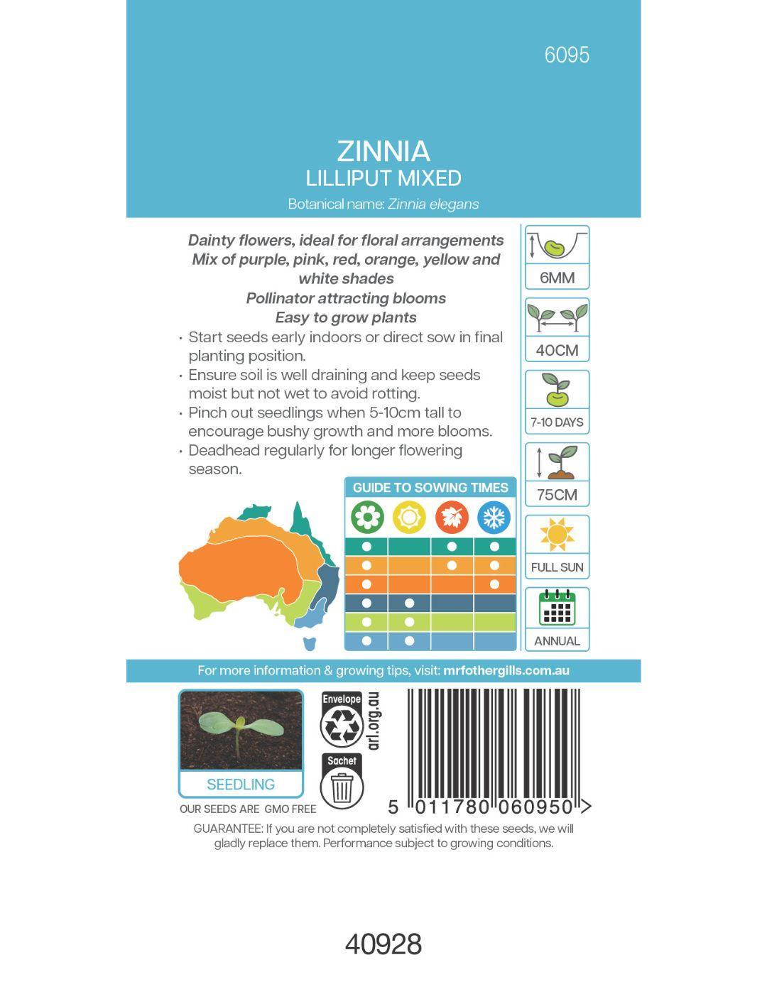 Zinnia Lilliput Mixed