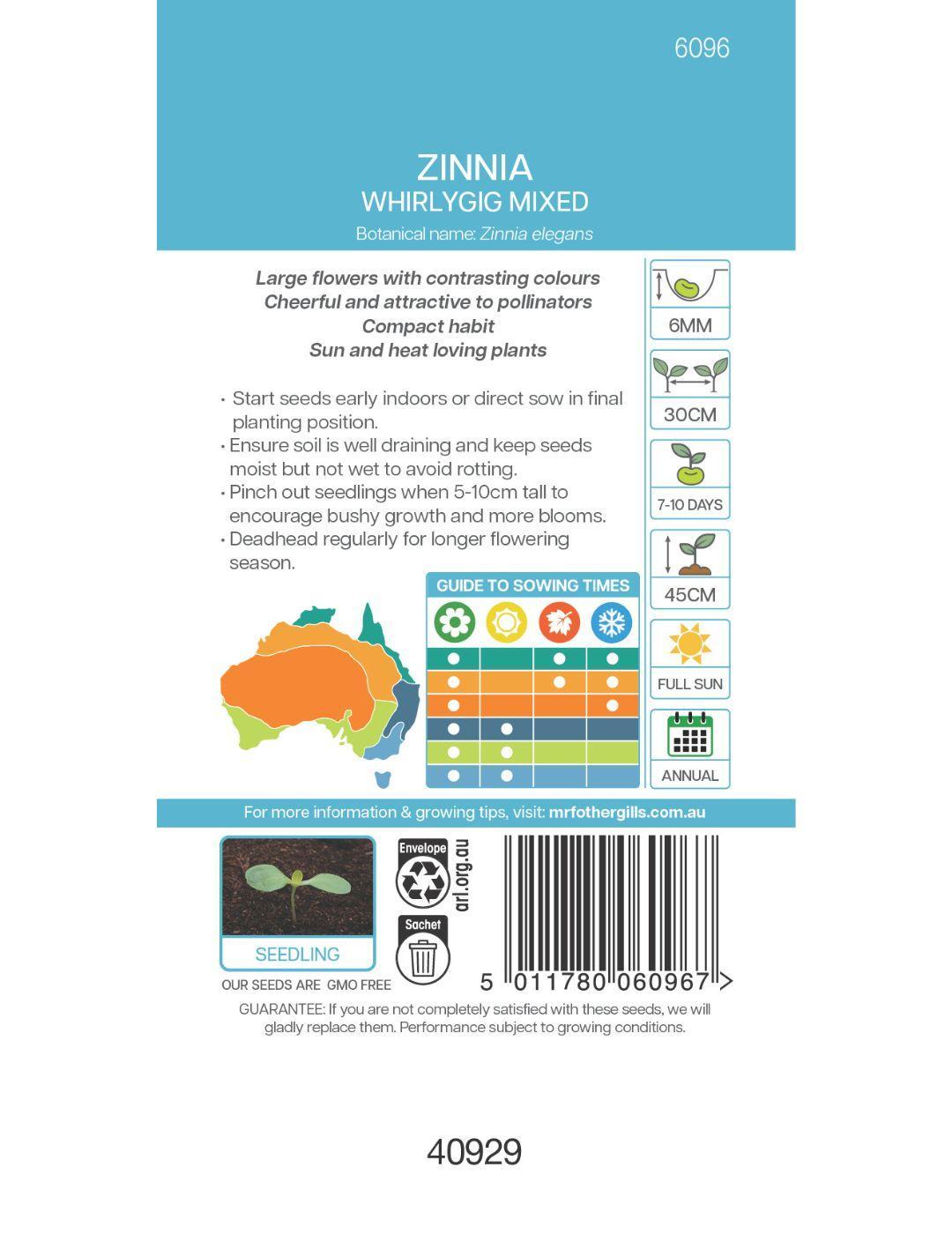 Zinnia Whirlygig Mixed