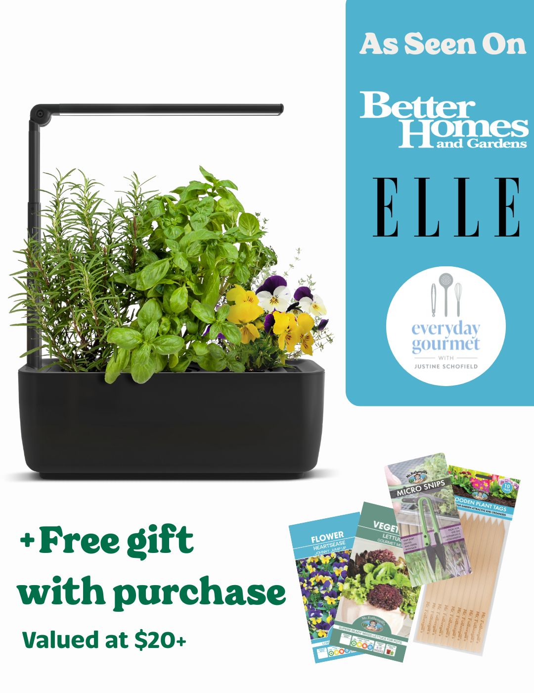 HydroGarden ELITE Black As Seen On TV Bundle
