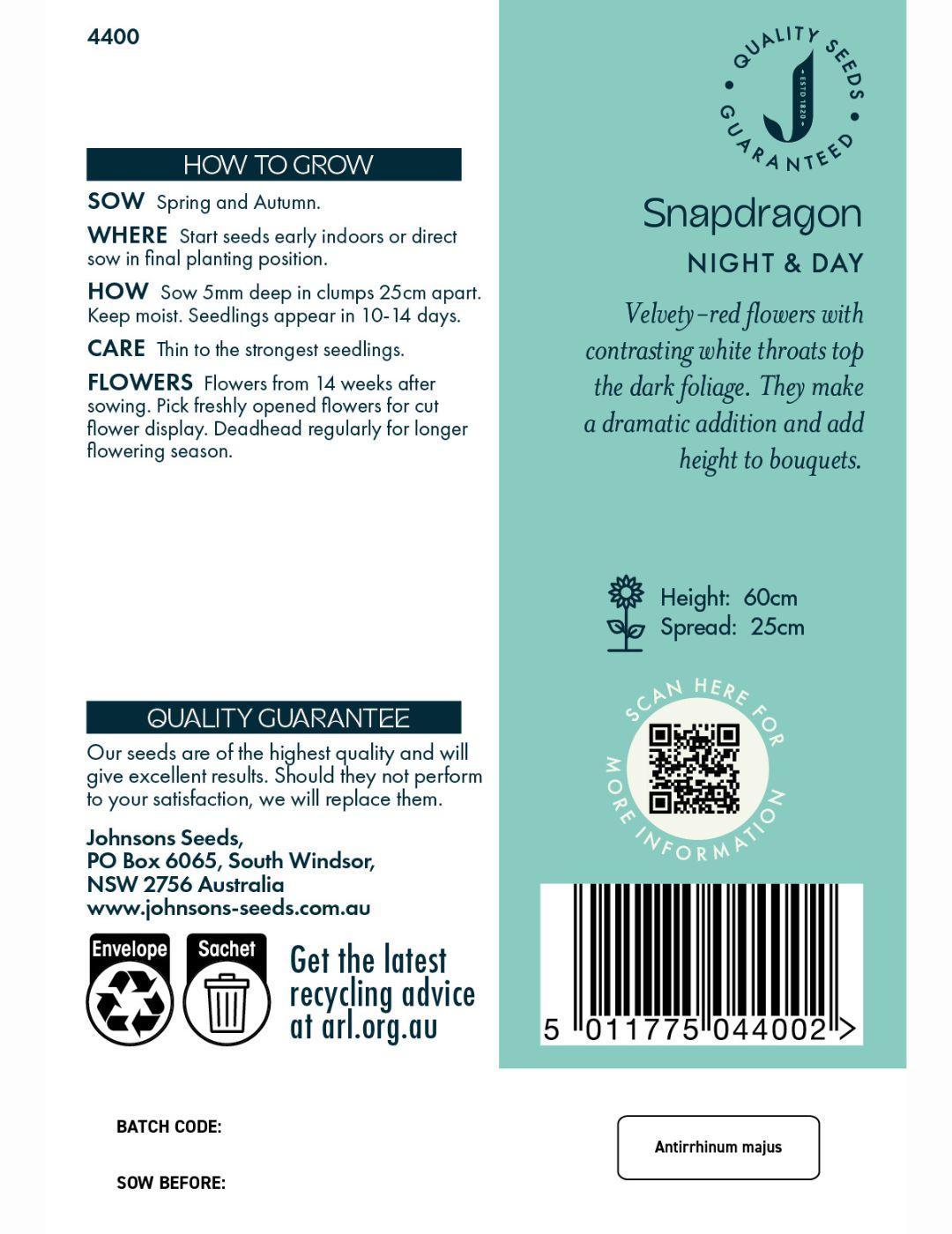 Snapdragon Night & Day Seeds