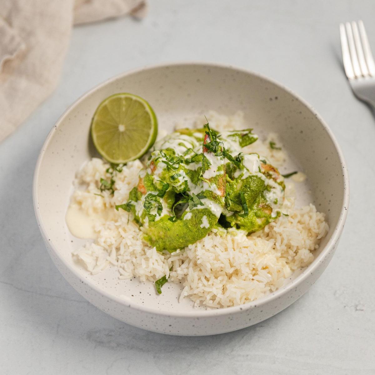 Prawns in Spicy Green Sauce