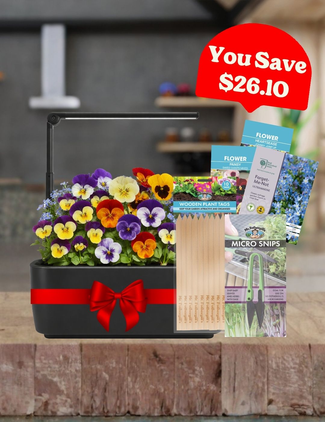 Edible Flower HydroGarden Elite Black Bundle