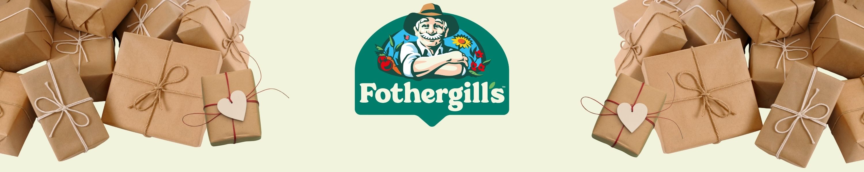 The Oh Sow Simple logo and the Mr Fothergill's logo, laid out on a background of grass.