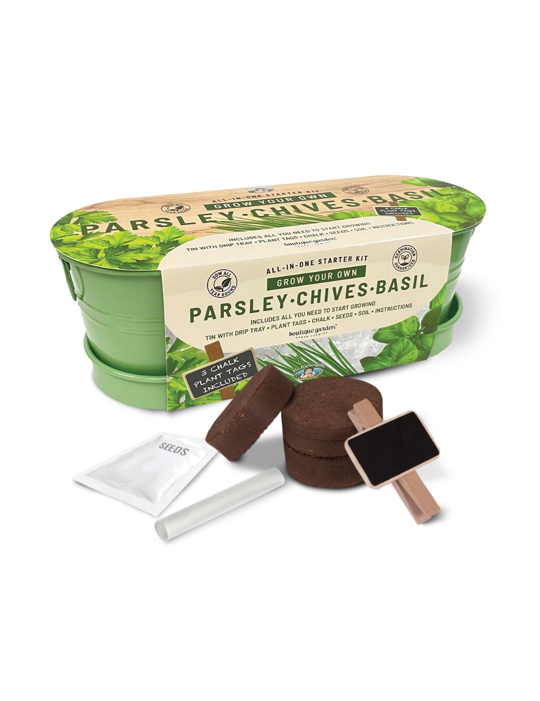 Kitchen Herb Seeds Windowsill Tin Kit