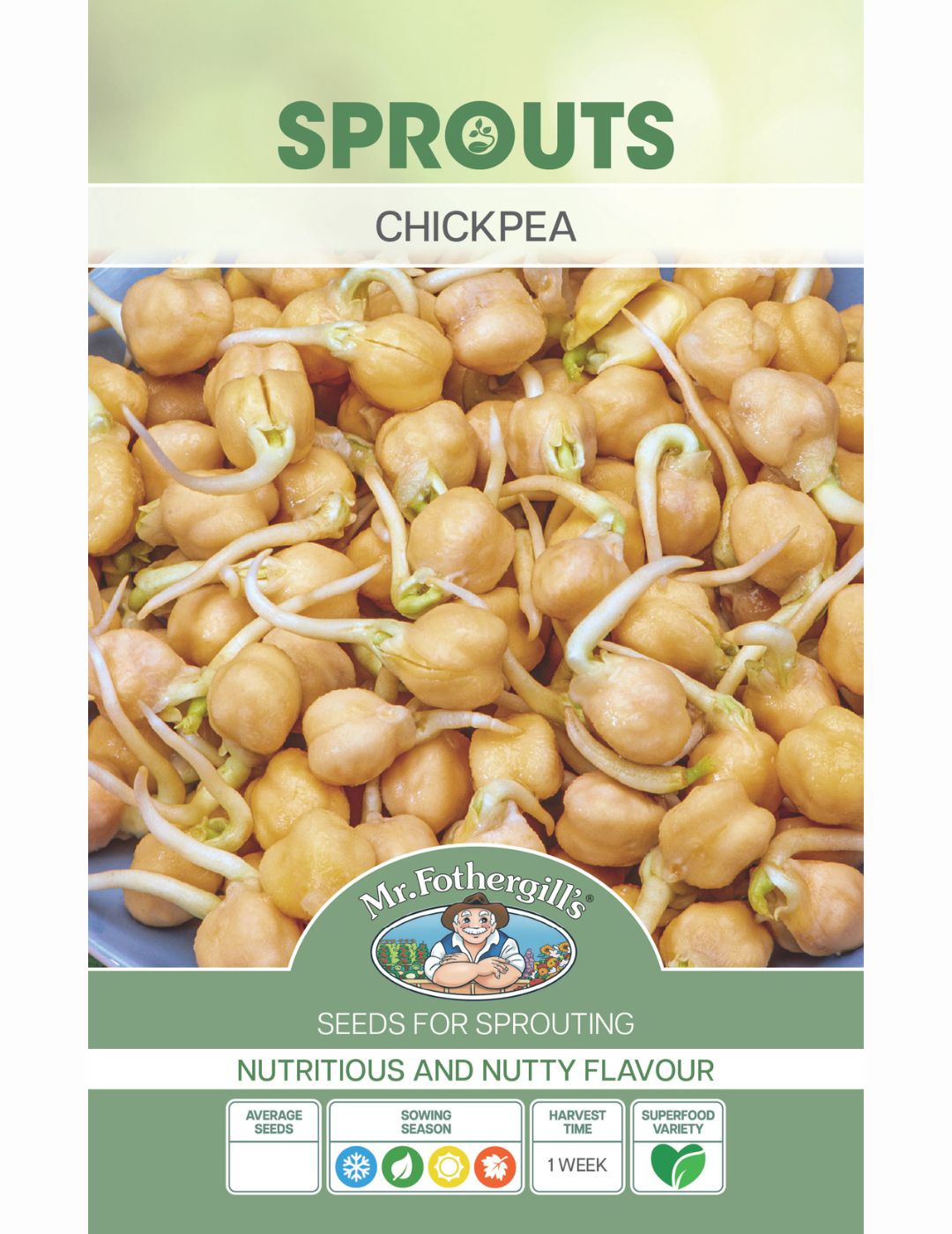 Sprouting Chick Pea Seeds