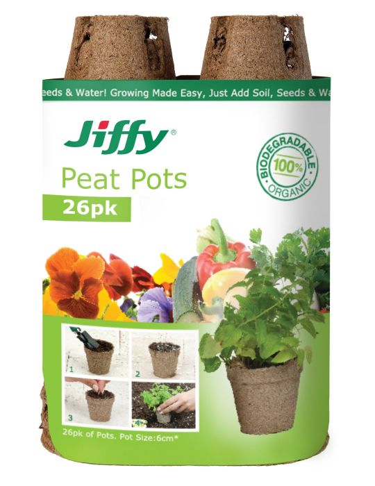 Jiffy 6cm Peat Pots (26 pots)