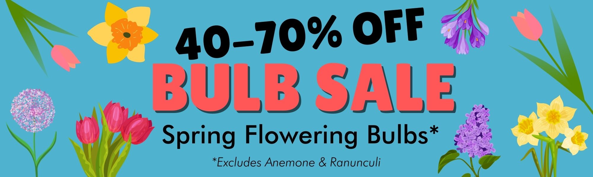 40 to 70% off Spring Bulb Sale - On Now!!!